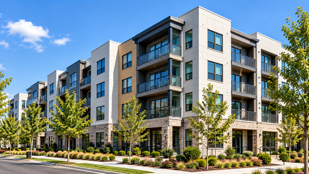 Modern multifamily apartment property.
