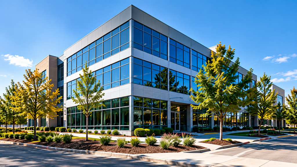 Modern commercial office building.